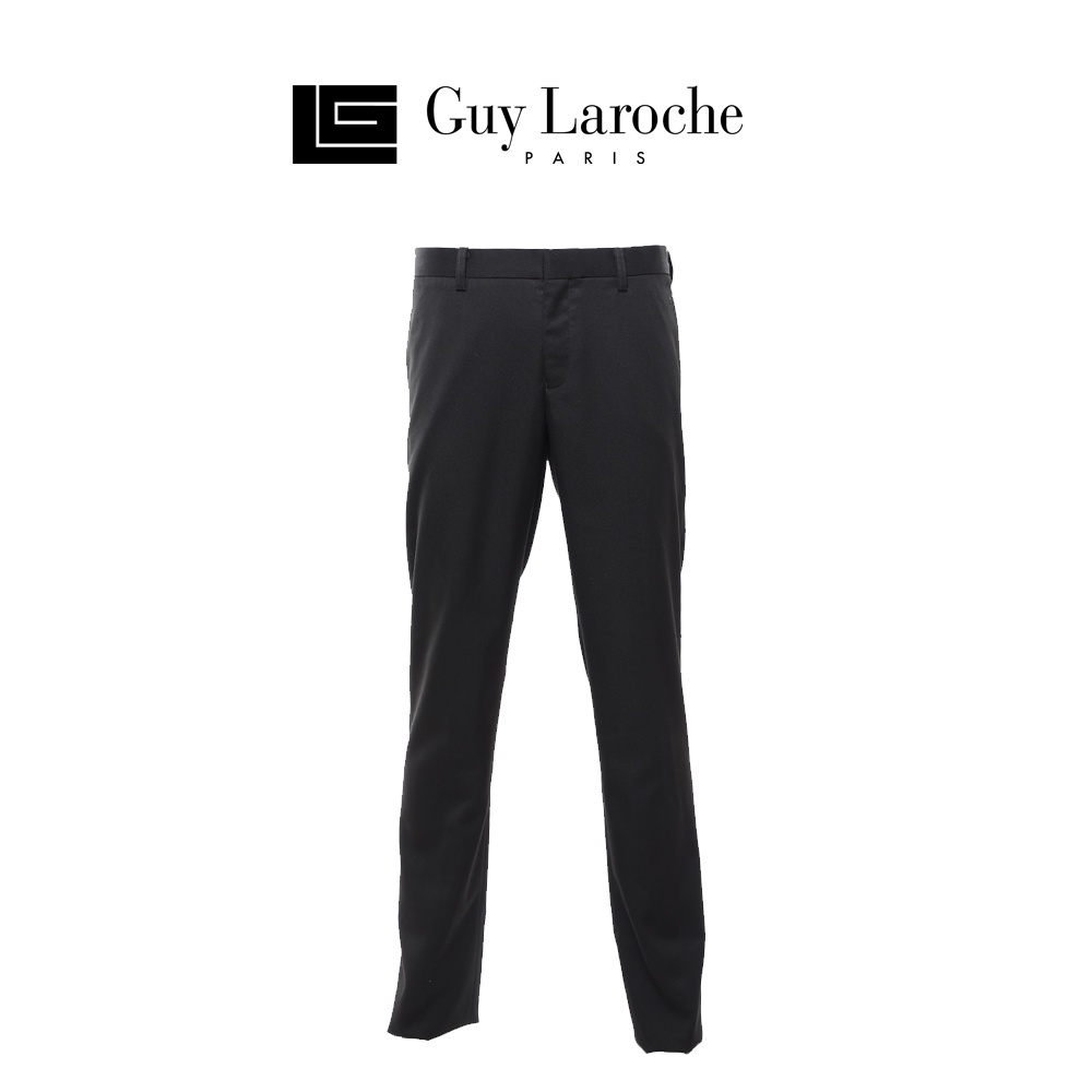 Guy Laroche กางเกงผู้ชาย Slacks ใส่ทำงาน สีดำ ทรง slim fit รุ่น BSRSZP801BL