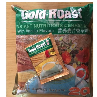 ข้าวโอ๊ตมาเลย์Gold Roast ข้าวโอ๊ตพร้อมชง ข้าวโอ๊ตแบบชงสำเร็จรูป ข้าวโอ๊ตรสวนิลา 20ซอง