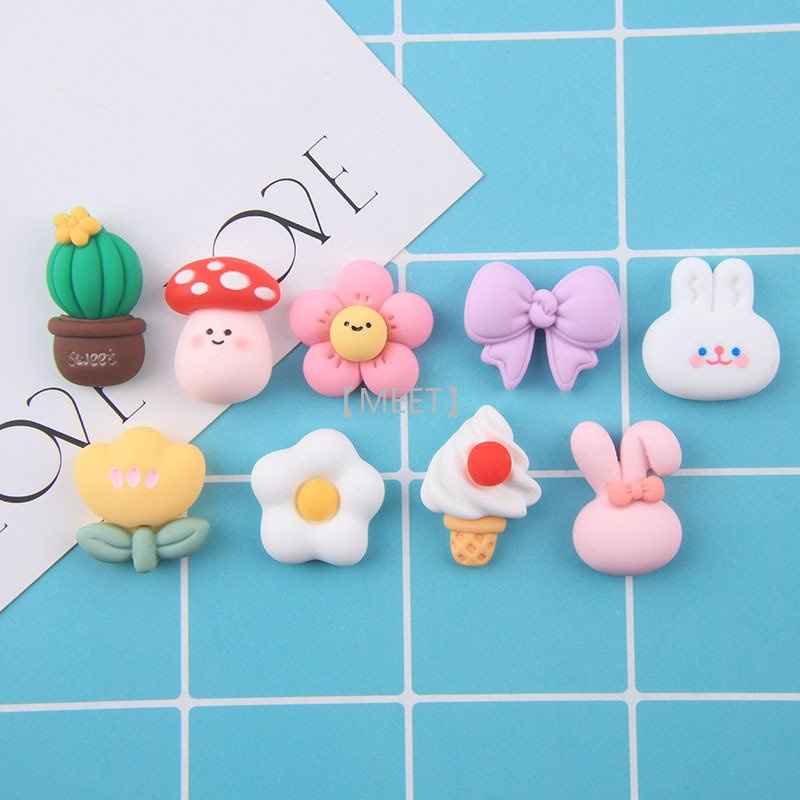 【MEET】1 ชิ้น/ถุง ต้นกระบองเพชร อุปกรณ์ DIY เรซิ่น การ์ตูนน่ารัก แพคเกจวัสดุกาวครีม 3Dสามมิติสต DIYวัสดุทำมือ อุปกรณ์เสริม เคสโทรศัพท์ ตกแต่งเล็บ