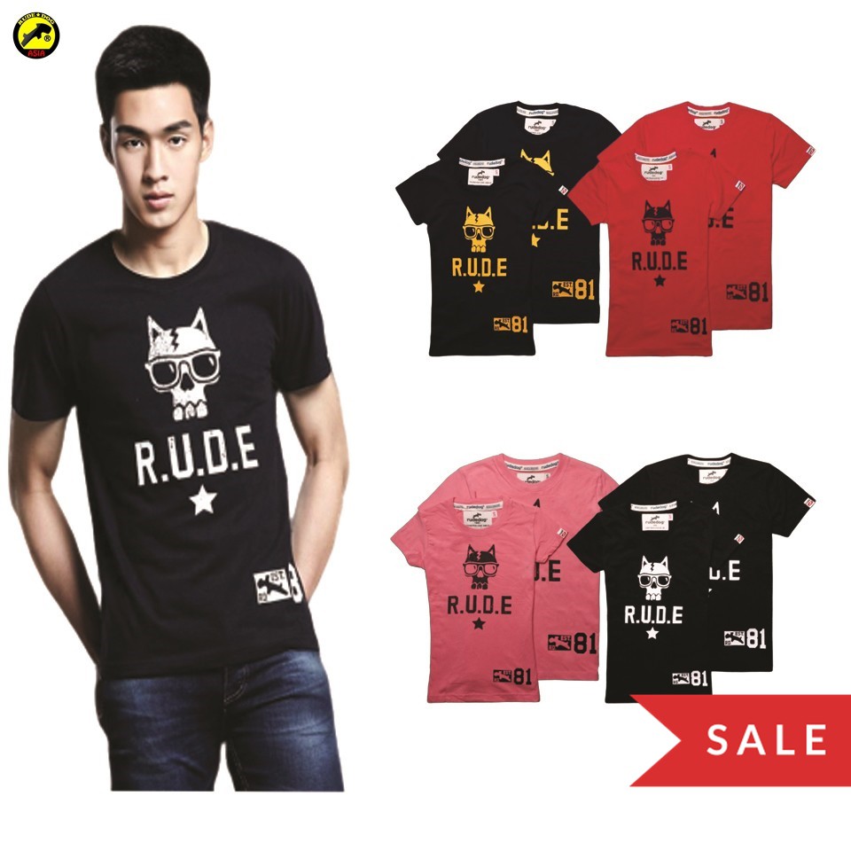 rudedog T-shirt เสื้อยืด รุ่น SKULL รวมสี LImited Edition คอกลม แฟชั่น ลายสกรีน ผ้าฝ้าย cotton ฟอกนุ