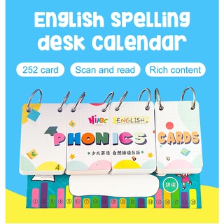 English Phonics Calendar Word Card FlashCards Kids Toy Education อนุบาลต้นการเรียนรู้ ของเล่นเสริมพัฒนาการ ของเล่นเด็ก