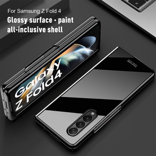 For Samsung Galaxy Z Fold 4 5G zfold4 Case Luxury Ultra Thin Glossy Surface Piano Paint Folding Shockproof Protection Hard Back Case