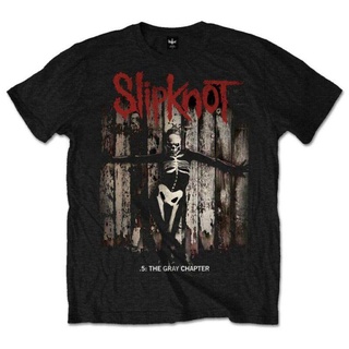 (ขายส่งได้)【Uniqlooo】Slipknot .5: The Gray Chapter Album (Black) T-Shirt - NEW &amp; OFFICIAL! แขนสั้นคู่รัก HSyY