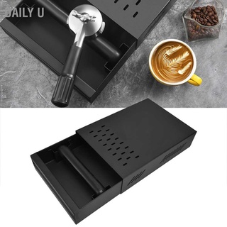 Daily U Coffee Knock Drawer Professional Stainless Steel Box with Rubber Handle for Lovers