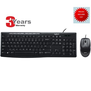 KEYBOARD + MOUSE (คีย์บอร์ดและเม้าส์) LOGITECH MEDIA DESKTOP MK200 USB(ENG/THAI) - รับประกัน 3 ปี