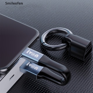 [Smileofen] พวงกุญแจ สายเคเบิลข้อมูล USB Micro USB C Type C ขนาดเล็ก แบบพกพา