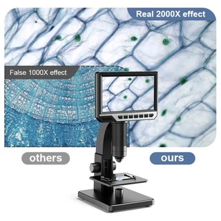 ใหม่ล่าสุด HD 7นิ้ว2000Xกล้องจุลทรรศน์ดิจิตอลสำหรับDIY 500X 1000X USB อุตสาหกรรมกล้องจุลทรรศน์ต่อเนื่องขยายแว่นขยาย