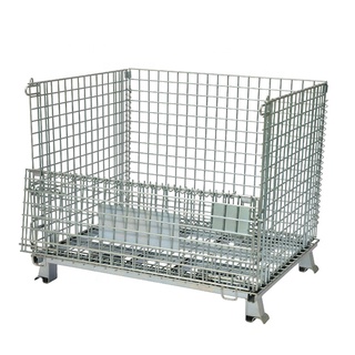ตะแกรงเหล็กพับได้ Size M (รับน้ำหนักได้ 600kg) ตะกร้าเหล็ก รถเข็นเหล็ก ตะแกรงเก็บของวางซ้อนได้ วางของได้อเนกประสงค์