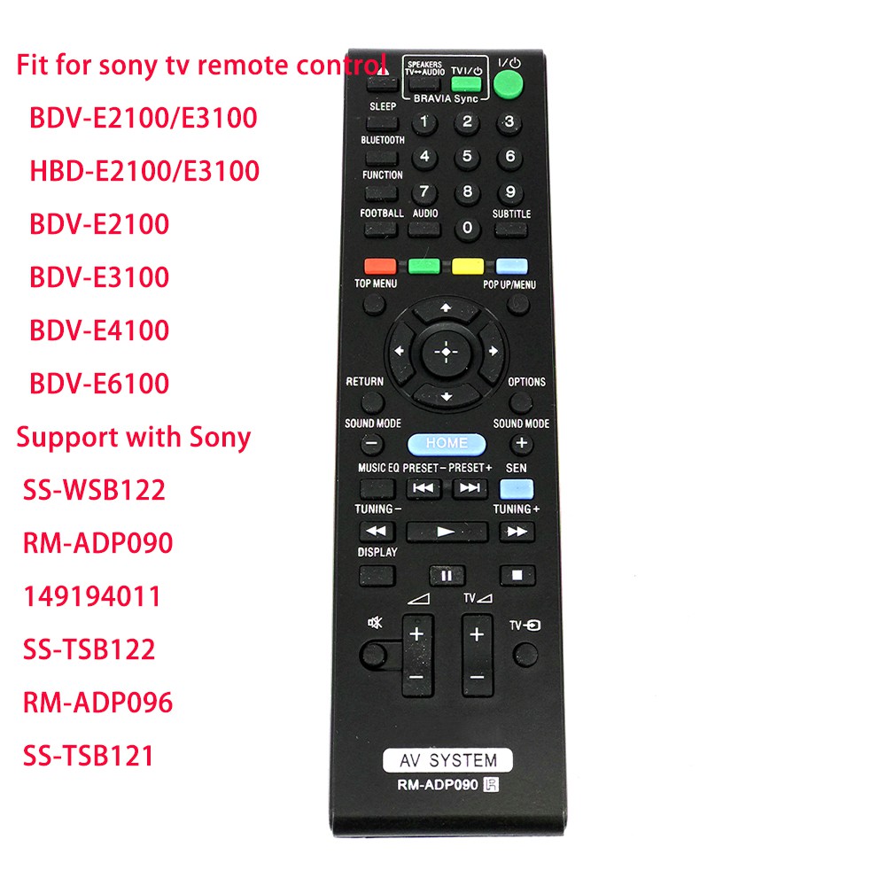Sony RM-ADP090 AV ระบบโฮมเธียเตอร์รีโมทคอนโทรลสําหรับ BDV-E2100/E3100 HBD-E2100/E3100 BDV-E2100 BDV-