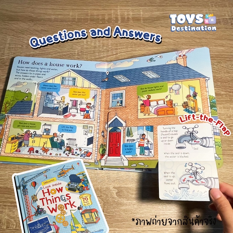หนังสือภาษาอังกฤษเด็ก Look inside How things work Board book กระดาษแข็งทุกหน้า with flaps - รูปที่ 3