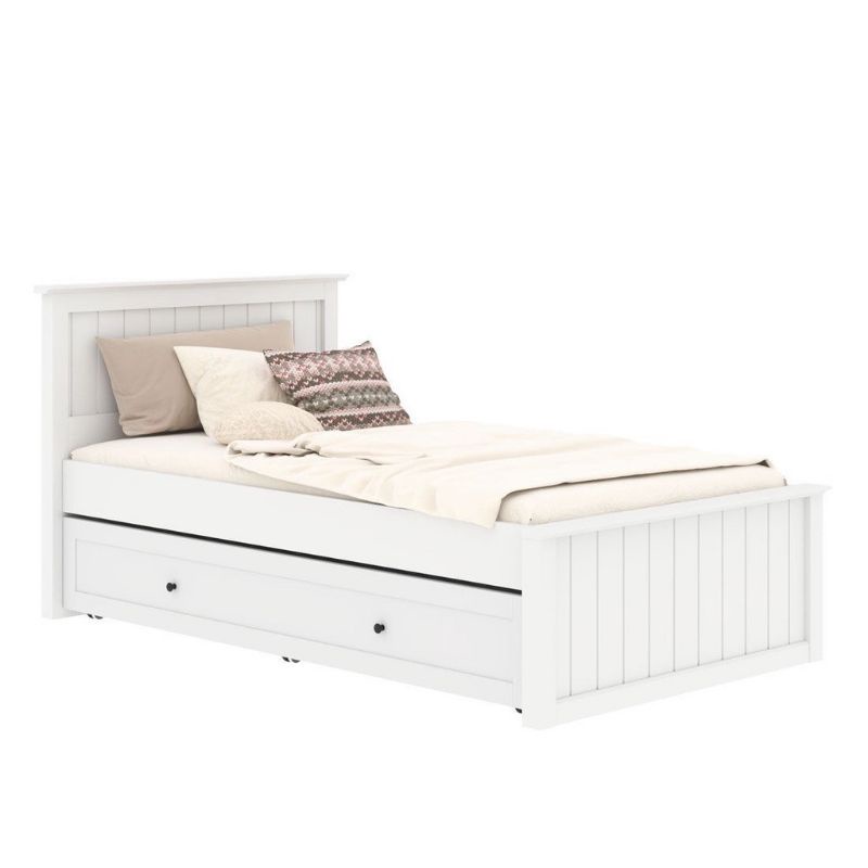 Koncept furniture เตียงนอน 2 ชั้น 3.5 ฟุต รุ่น Moneta สีขาว (124x210x100 ซม.)