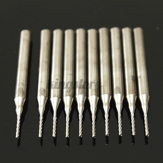 10Pcs Tungsten Steel Milling CNC Router Cutter Engrave Tools Endmills Drill Hole Brand Drillpro 10 alloy milling cutters, engraving milling cutters Shank diameter:3.175 mm