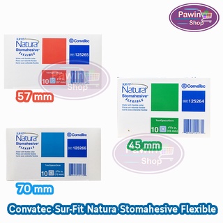 Convatec Sur-Fit Natura Stomahesive Flexible 38,45,57,70mm [10 ชิ้น/1 กล่อง] แป้นสำหรับติดถุงหน้าท้อง แบบยืดหยุ่น แป้นนิ่ม แป้นอ่อน (เฉพาะแป้น)