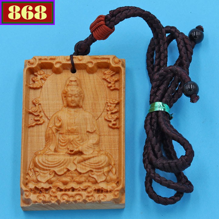 DMG1 หยกไม้เจ้าแม่กวนอิมสร้อยคอ