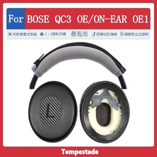 เคสหูฟังฟองน้ํา แบบหนัง ผ้าฝ้าย สําหรับ BOSE QC3 OE/ON-EAR OE1