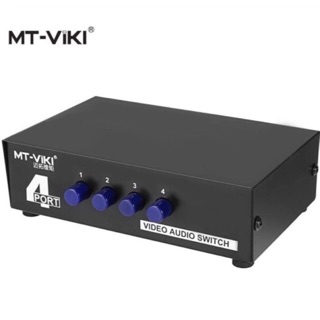 MT- VikI 2 Ports AV Switcher Manual RCA Video Audio Switch for DVD HDTV STB VCD (Black) - intl.