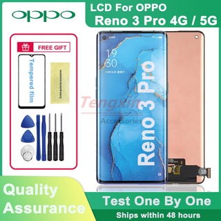 หน้าจอสัมผัส LCD 6.5 นิ้ว แบบเปลี่ยน สําหรับ OPPO Reno3 Pro 4G OPPO Reno3 Pro 5G