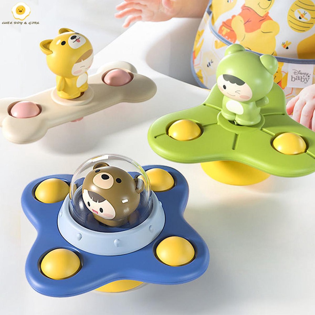 [3PCS/SET] ของเล่นสปินเนอร์ Spinner Toy ติดโต๊ะ ติดผนังอาบน้ำ สำหรับเด็ก