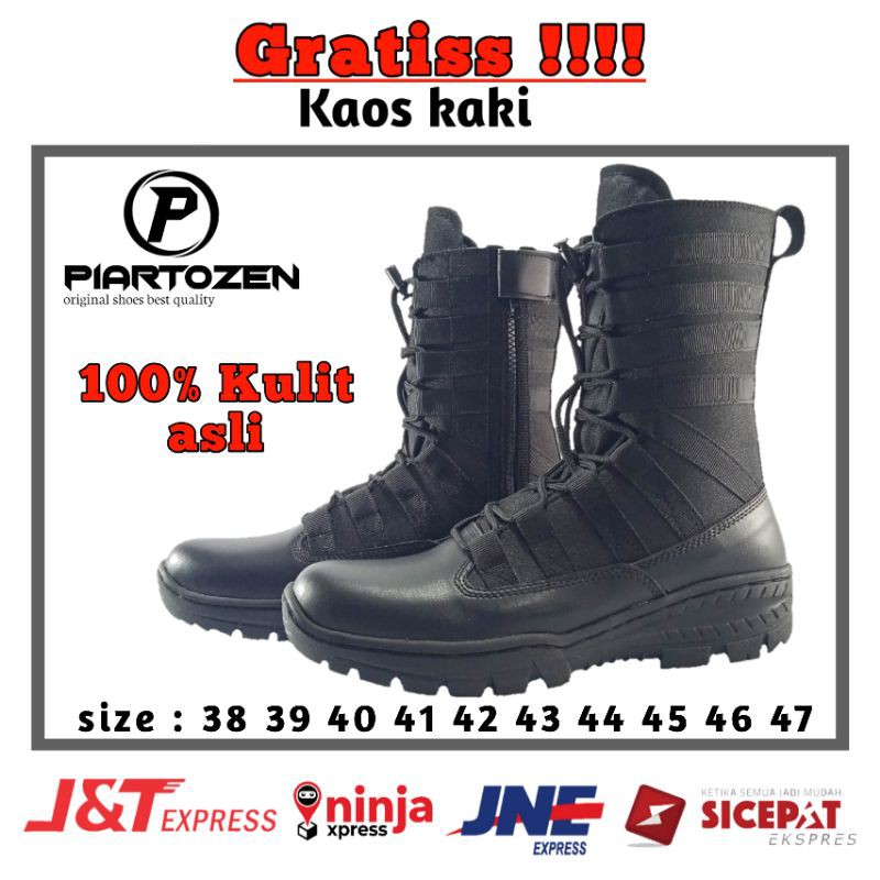 Pdl ninja รองเท้าหนัง / รองเท้า PDL / รองเท้าผู้ชาย & 39;s / รองเท้าบูท / รองเท้า TNI / รองเท้าหนัง