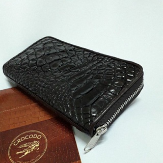 crocrodile  dark brown purse wallet กระเป๋าสตางค์จระเข้1299