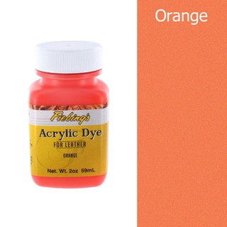 Fiebings Acrylic Dye สีอะคิลิคสำหรับเพ้นท์หนัง Orange 2 oz.