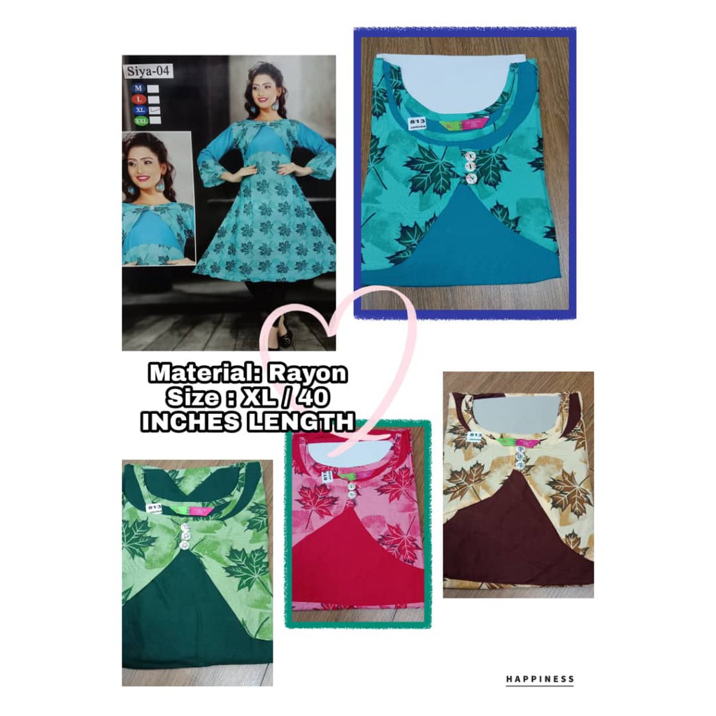 เสื้อ Kurti / Cotton Kurti / Cotton Kurta Tops / Kurti India / Kurti Bollywood /อินเดียนําเข้า Bouti
