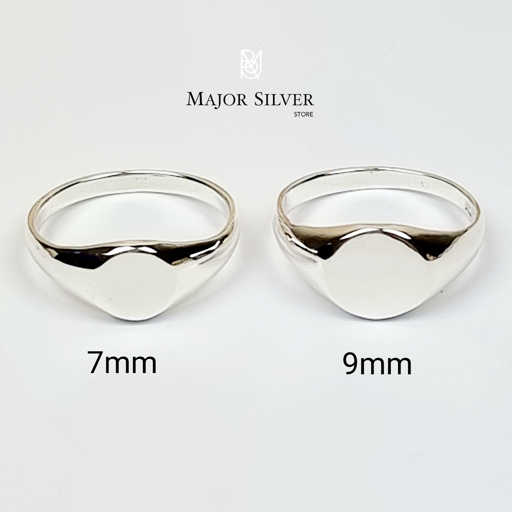 แหวน Signet มี 2 รุ่น กว้าง7มิล และ 9มิล เงินแท้ 92.5% แบบเกลี้ยงๆ เรียบๆ เท่ๆ : E-V-CenR
