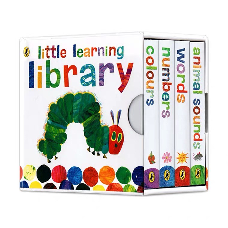 The Very Hungry Caterpillar: หนังสือหนอนน้อย เพื่อการเรียนรู้เด็ก (4 ชิ้น)