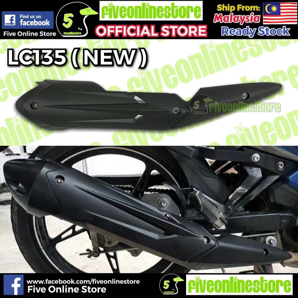 ฝาครอบท่อไอเสียท่อไอเสียป้องกันคาร์บอนฝาครอบ + M6 สกรู Y15ZR V1 V2 LC135 ใหม่ V4 V5 V6 V7 RS150 Ekzos ฝาครอบ ราคา ถูกที่สุด ดีลบีเคเค แกลเลอรีภาพที่ 6