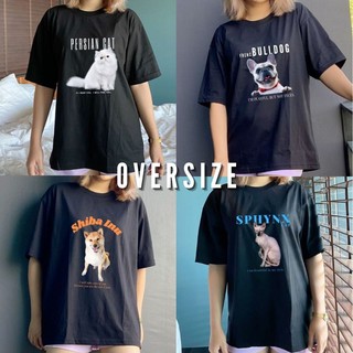 ทาสหมา *ส่งฟรี* Oversize พร้อมส่ง-PRE สีดำ สำหรับทาสสัตว์เลี้ยง ผ้า Cotton100%