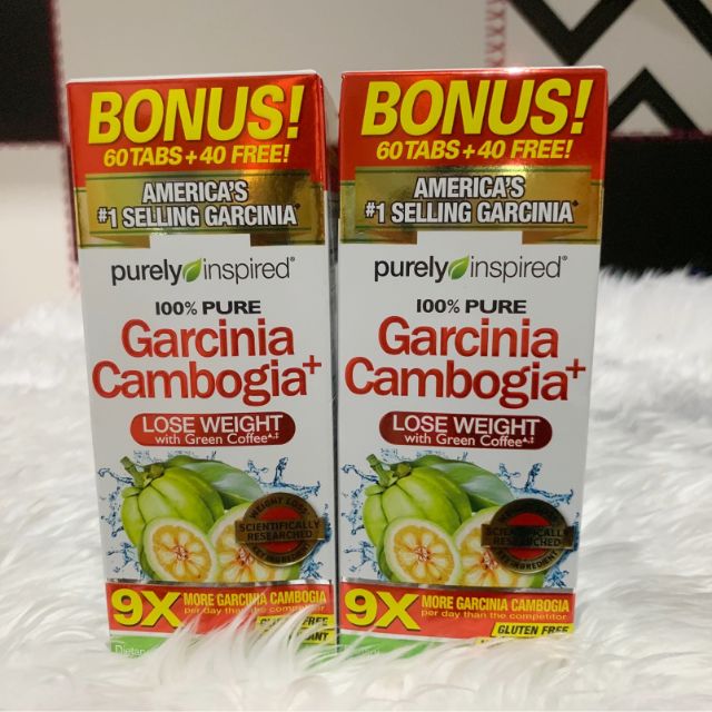 ‼️ สูตรใหม่ 9× ‼️Purely Inspired, Garcinia Cambogia Lose Weight with Green Coffee 1600 mg  (100 Tabl