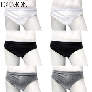 DOMON UNDERWEAR กางเกงในโชว์ขอบ DOMON 6 ตัว/1 เซต (ขาว 2 ตัว ดำ 2 ตัว เทา 2 ตัว)