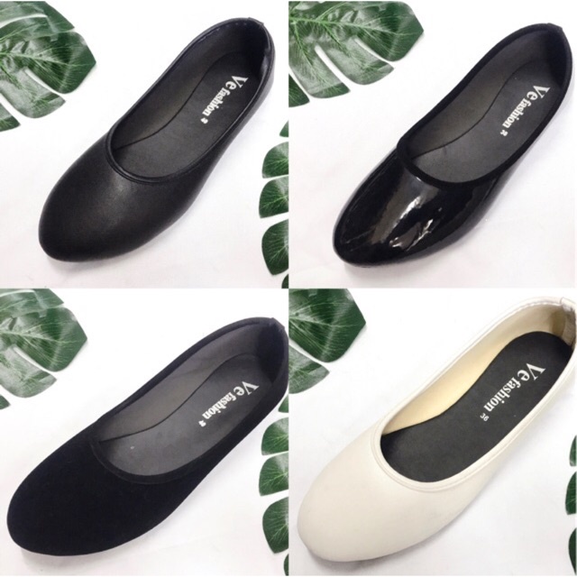Flash Shoes รองเท้าผ้าใบแฟชั่นผู้หญิง รองเท้าคัทชูผู้หญิงหนังหนิ่ม ส้นเตี้ย ทรงบัลเล่ต์ เรียบหรูดูแพง (ไซส์ 35-44)