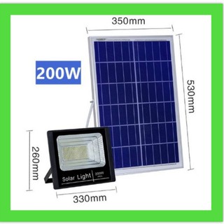 โคมไฟโซลาเซลล์ Solar Spotlight LED รุ่น200W ระบบเซ็นเซอร์เปิดปิดอัตโนมัติ