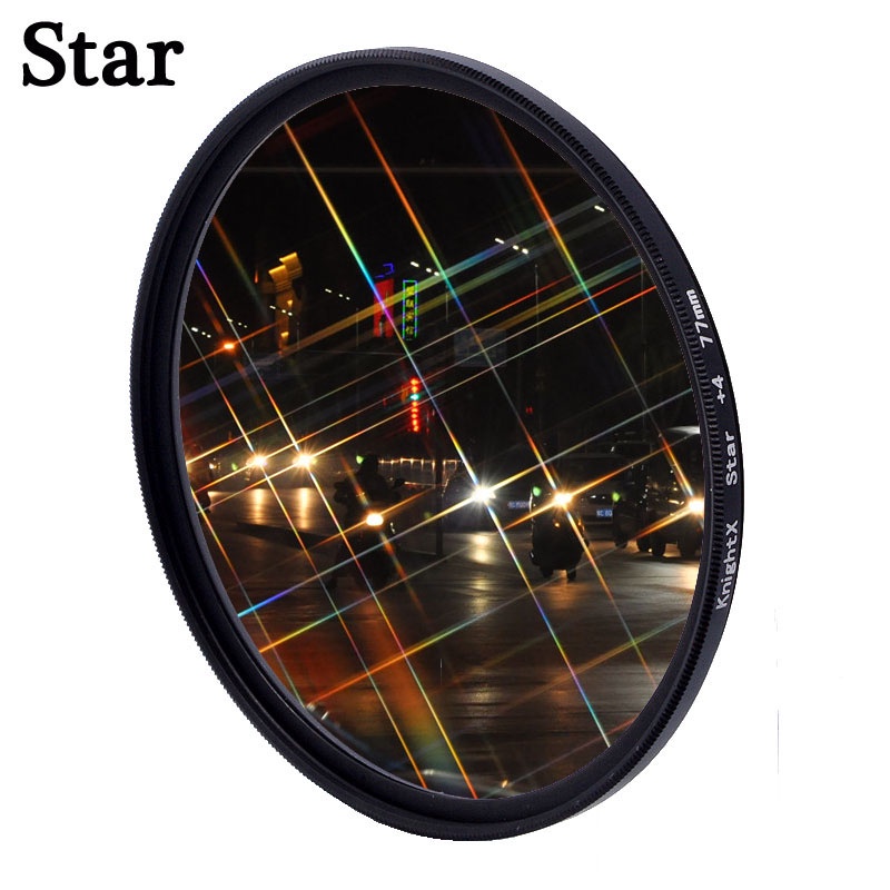 Knightx Star 4X 6X 8X สายกล้องเลนส์กรอง 49 มม.52 มม.55 มม.58 มม.62 มม.67 มม.72 มม.77 dslr light
