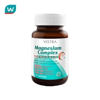 Vistra วิตามินแมกนีเซียม วิสทร้า คอมเพล็กซ์ พลัส Vistra Magnesium Complex บรรจุ 30 แคปซูล