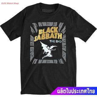 นักล่าปีศาจ ผู้หญิง ผู้ชาย Black Sabbath Mens The End Demon (Back Print) Slim Fit T-Shirt Black sale รถถัง