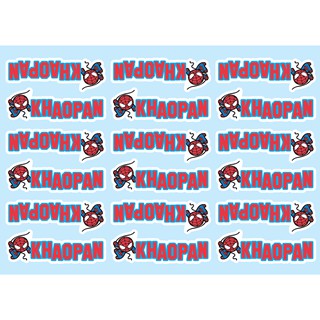 Name Sticker-SPIDER MAN สติ๊กเกอร์ชื่อ Spider man ติดของ pvc กันน้ำ