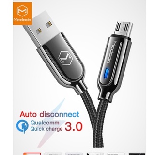 Mcdodo สายชาร์จMicro USB Auto Power off  Gen2 มาพร้อมชิพใหม่รองรับFast Charge, QC4.0