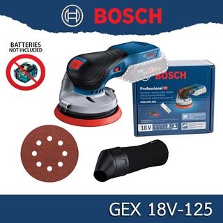 Bosch GEX 18V-125 เครื่องขัดกระดาษทรายไร้สาย Random orbital sander GEX18V-125