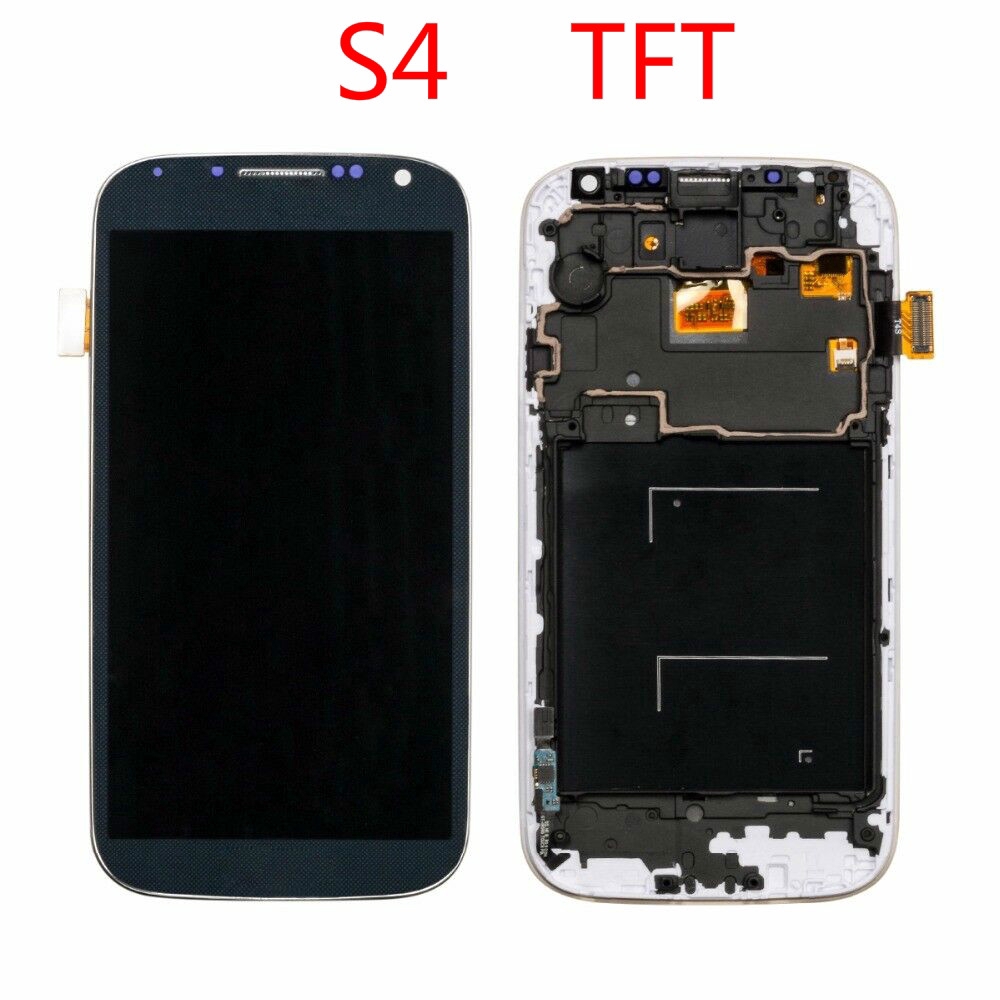 สําหรับ Samsung Glalaxy S4 GT-i9505 i9500 i9505 i9506 จอแสดงผล LCD Touch Screen Digitizer กรอบ