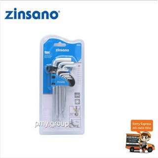 ZINSANO - ชุดประแจหกเหลี่ยมหัวบอล 9 ชื้น/ชุด รุ่น Z020732 สำหรับขันหรือคลายสลักเกลียวหัวจม เหมาะสำหรับงานทั่วไป