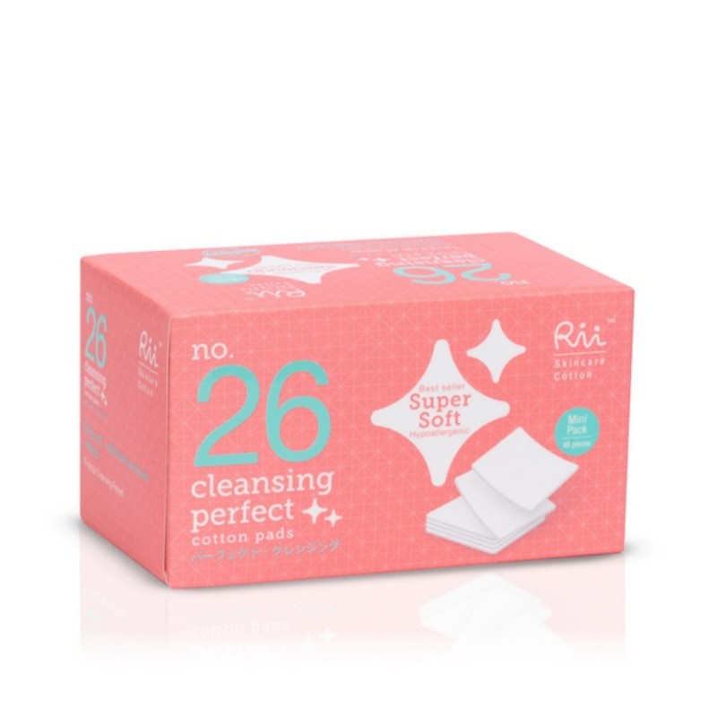 [Gift] สำลีแผ่นเนื้อนุ่ม รุ่น Mini Rii Skincare Cotton Cleansing Perfect 45 Pcs.