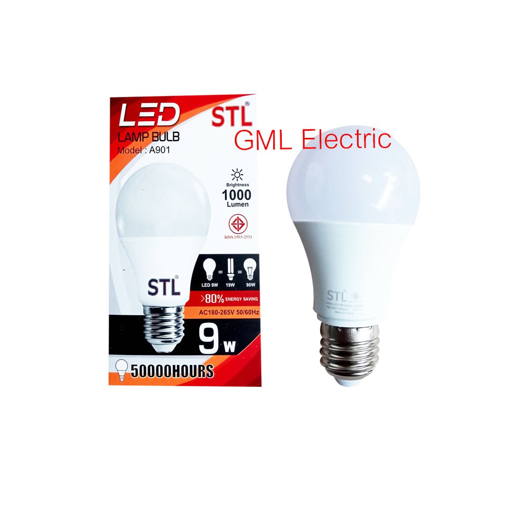 STL หลอดไฟ LED 3w. 5w. 7w. 9w. 13w. 15w. 18w. แสงขาว/แสงวอร์ม LED Bulb