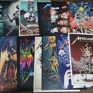 โปสเตอร์วงMetallica มีหลายแบบขนาดเท่าA4