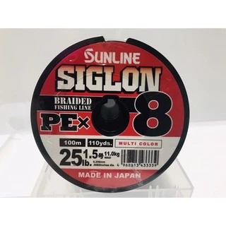 สาย Sunline Siglon Braided Fishing Line PEx8 / สาย PE Sunline Siglon ถัก 8 ม้วนละ 100 เมตร