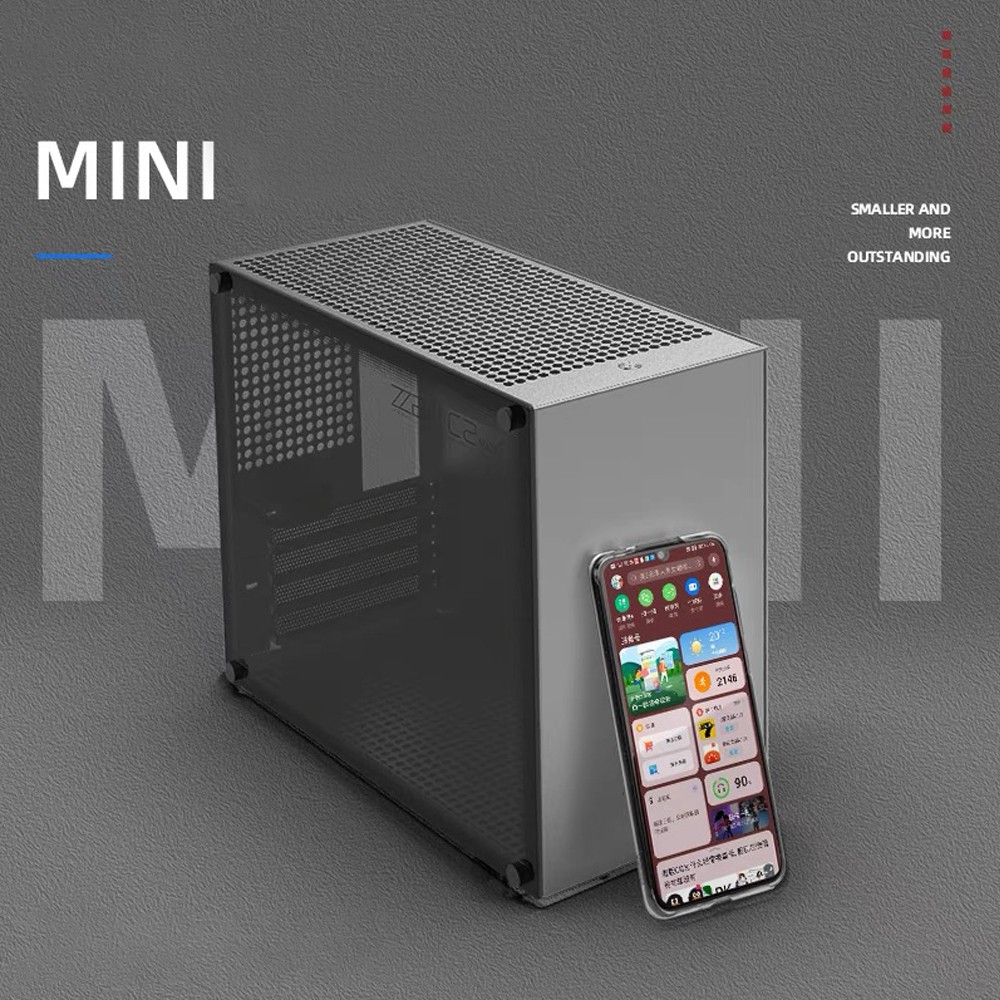 Zzaw เคสคอมพิวเตอร์ C2 รองรับเมนบอร์ด MATX ATX พาวเวอร์ซัพพลายการ์ดจอยาว เดสก์ท็อป PC Mini 2022 โครง