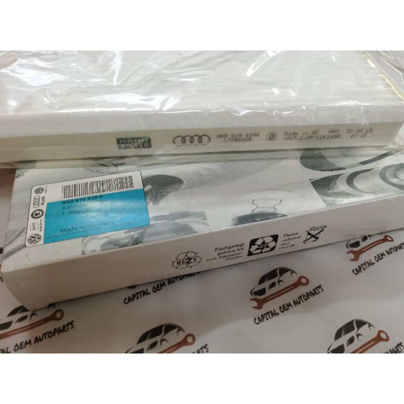 VALKSWAGEN Audi Q5 A4 B8 A5 2.0T Aircond Pollen Filter 8K0 819 439B 8K0 819 439A ใหม่