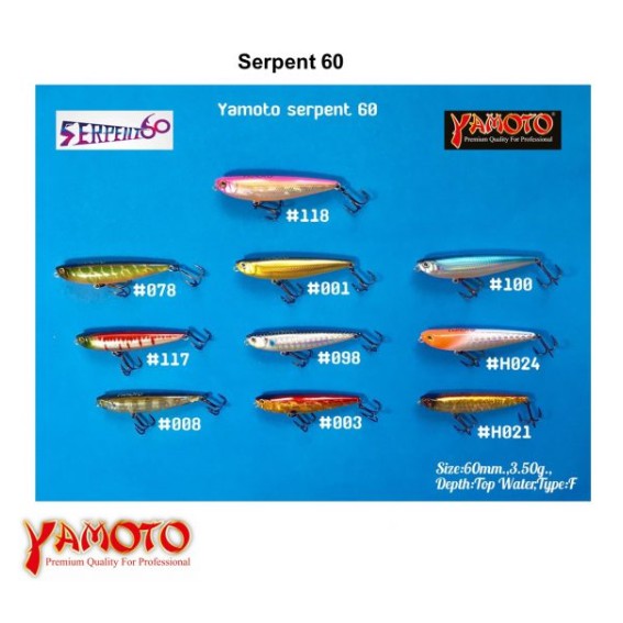 เหยื่อปลอมYamoto Serpent 60