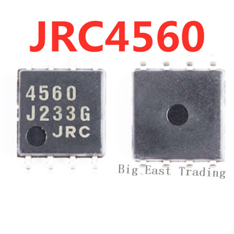 10pcs Jrc4560 Sop - 8 Njm4560M 4560 4560 M Njm 4560 Sop8 Smd เครื่องขยายเสียง Op Amp Ic